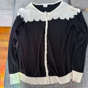 Modcloth Black and Cream Cardigan